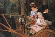 Mary Cassatt The woman and the child are driving the carriage oil on canvas